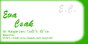 eva csak business card